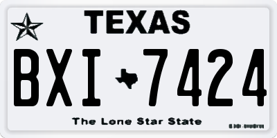 TX license plate BXI7424