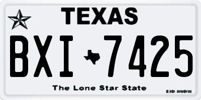 TX license plate BXI7425