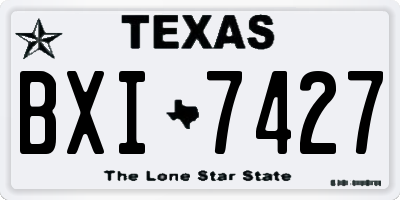 TX license plate BXI7427