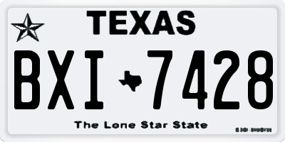 TX license plate BXI7428