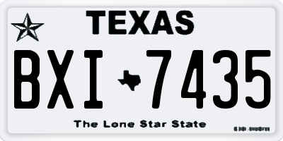 TX license plate BXI7435