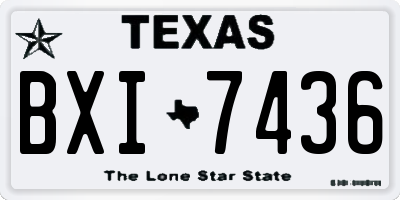 TX license plate BXI7436