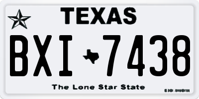 TX license plate BXI7438