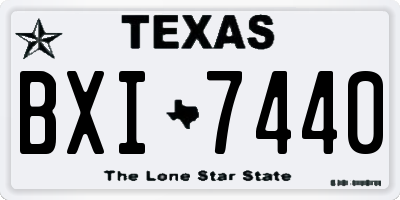 TX license plate BXI7440