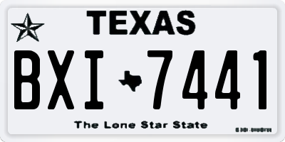 TX license plate BXI7441