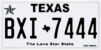 TX license plate BXI7444