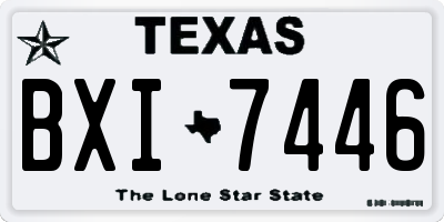 TX license plate BXI7446