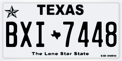 TX license plate BXI7448