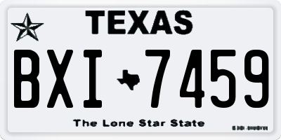 TX license plate BXI7459