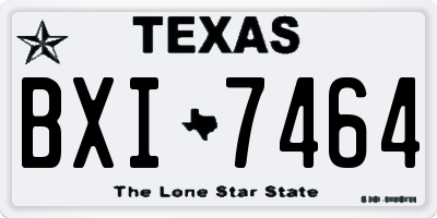 TX license plate BXI7464
