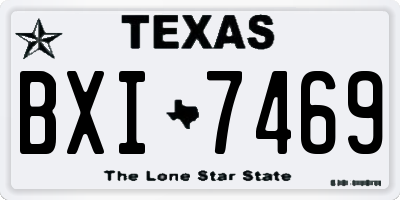 TX license plate BXI7469