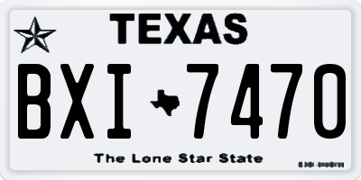 TX license plate BXI7470