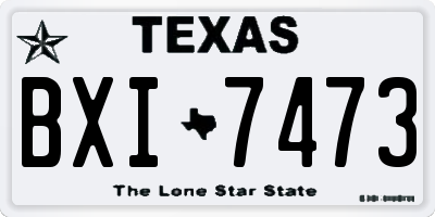TX license plate BXI7473