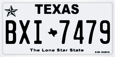 TX license plate BXI7479