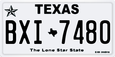 TX license plate BXI7480