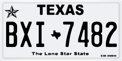 TX license plate BXI7482
