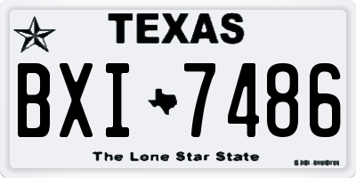 TX license plate BXI7486