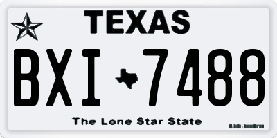 TX license plate BXI7488