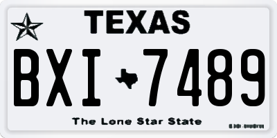 TX license plate BXI7489