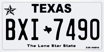 TX license plate BXI7490