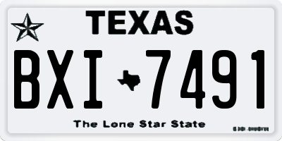 TX license plate BXI7491