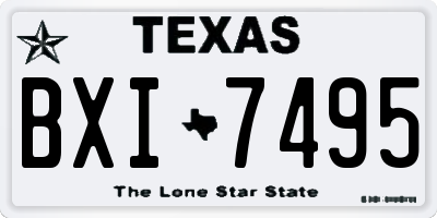 TX license plate BXI7495