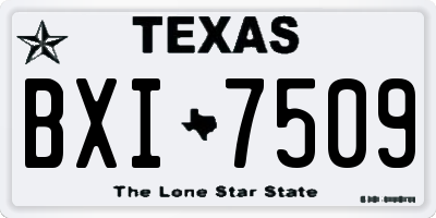 TX license plate BXI7509
