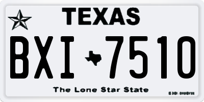 TX license plate BXI7510