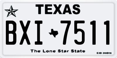 TX license plate BXI7511