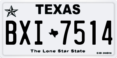 TX license plate BXI7514