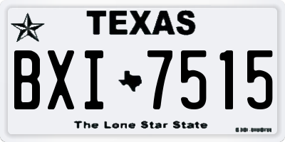 TX license plate BXI7515