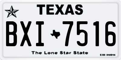 TX license plate BXI7516
