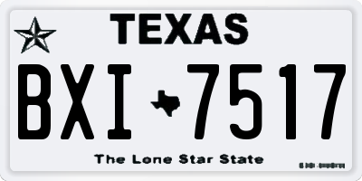 TX license plate BXI7517