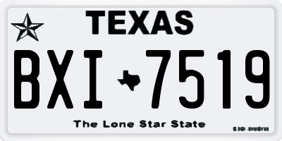 TX license plate BXI7519