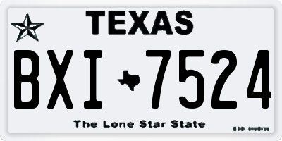 TX license plate BXI7524