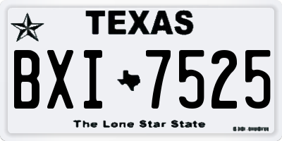 TX license plate BXI7525
