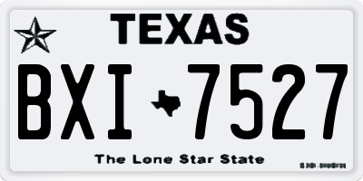 TX license plate BXI7527