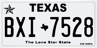 TX license plate BXI7528