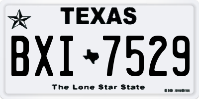 TX license plate BXI7529