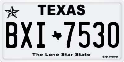 TX license plate BXI7530