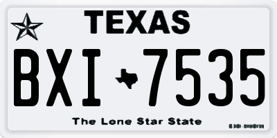 TX license plate BXI7535
