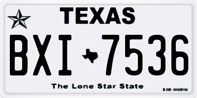 TX license plate BXI7536