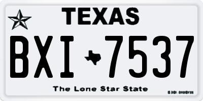 TX license plate BXI7537