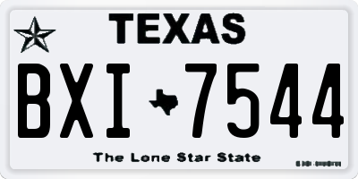 TX license plate BXI7544