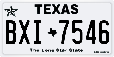 TX license plate BXI7546