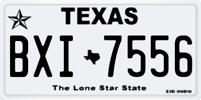 TX license plate BXI7556