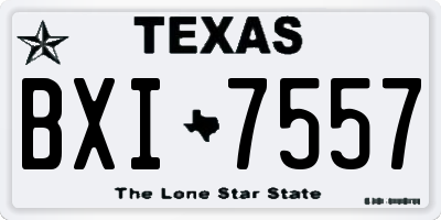 TX license plate BXI7557