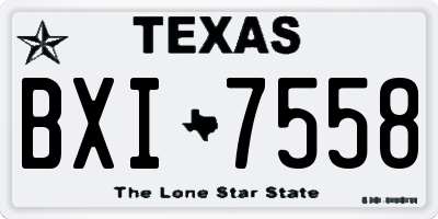 TX license plate BXI7558