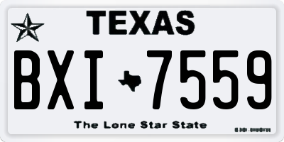 TX license plate BXI7559