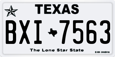 TX license plate BXI7563